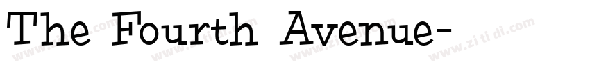 The Fourth Avenue字体转换
